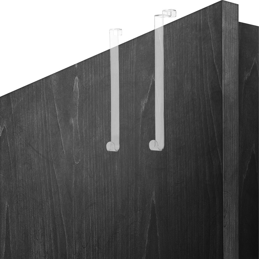 com-four 2x Türhaken aus stabilem Kunststoff - 26,5 cm und 28 cm Haken