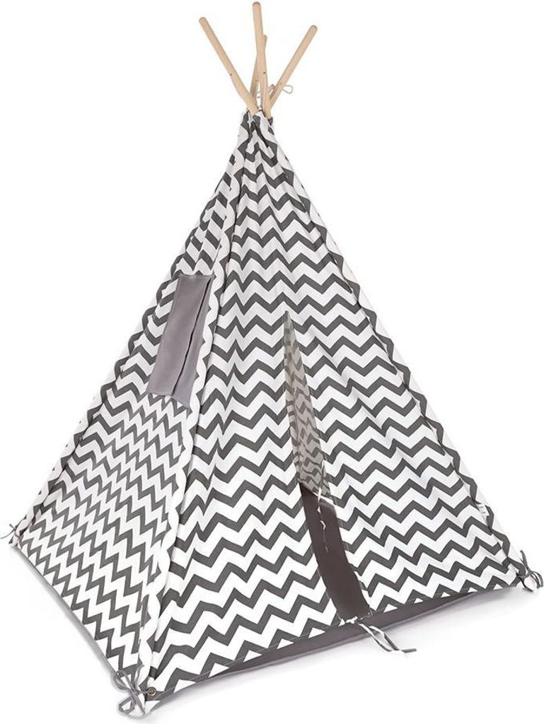 Bandits & Angels Tipi-Spielzelt, Indischgrau, für Jungen und Mädchen ab 3 Jahren – Graues Spielzelt für drinnen und draußen – Tipi-Zelt –...