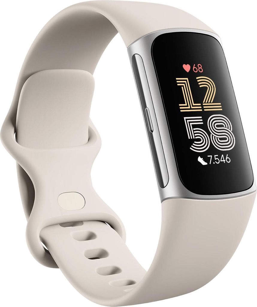 Fitbit Charge 6 AMOLED Aktivitäts-Trackerarmband Beige, Produktbild 2