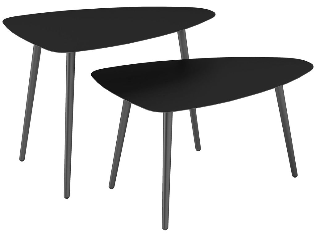 Ensemble de tables basses 2 pièces, design triangulaire Image du produit 