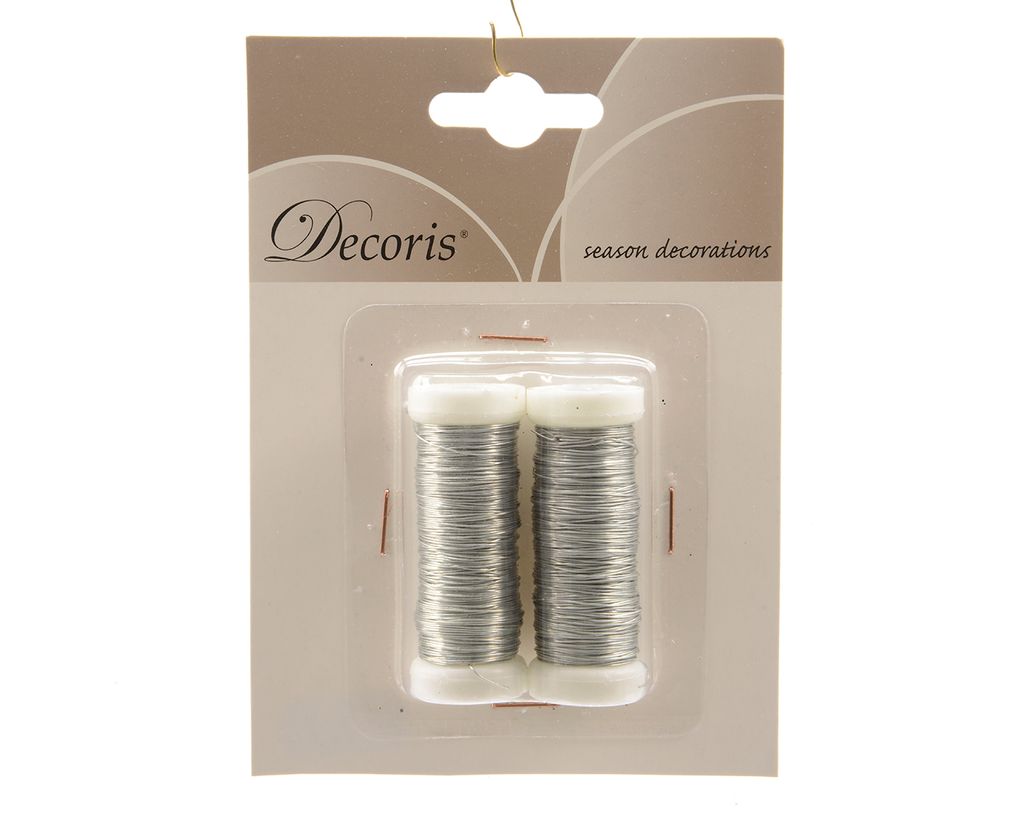 Basteldraht 0,3mm Eisen lackiert 30m 2er Set Silber