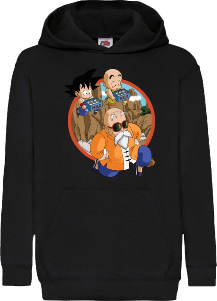 Kinder Kapuzenpullover Dragon Anime Manga Ball Z Master Roshi 015, 12-13 Jahr - 152 / Schwarz