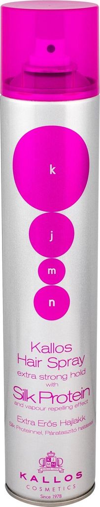 Kallos Silk Protein Hair Spray Extra Starker Halt starkes Haarspray 500 ml