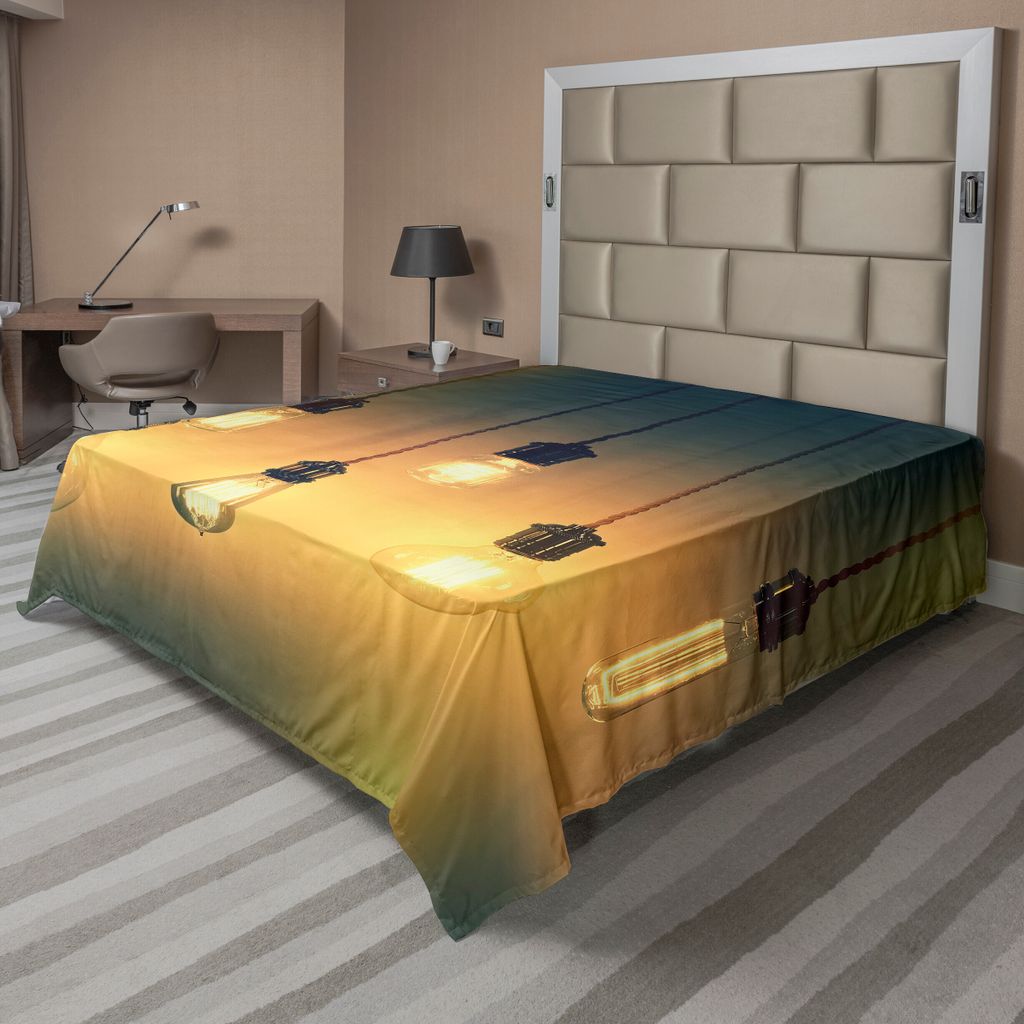 ABAKUHAUS industriell Bettlaken, verschiedenes Retrostil Ausrüstungs Altes Konzept Für Modernen Grafikdesign, weiches bequemes oberes Bettlaken f...