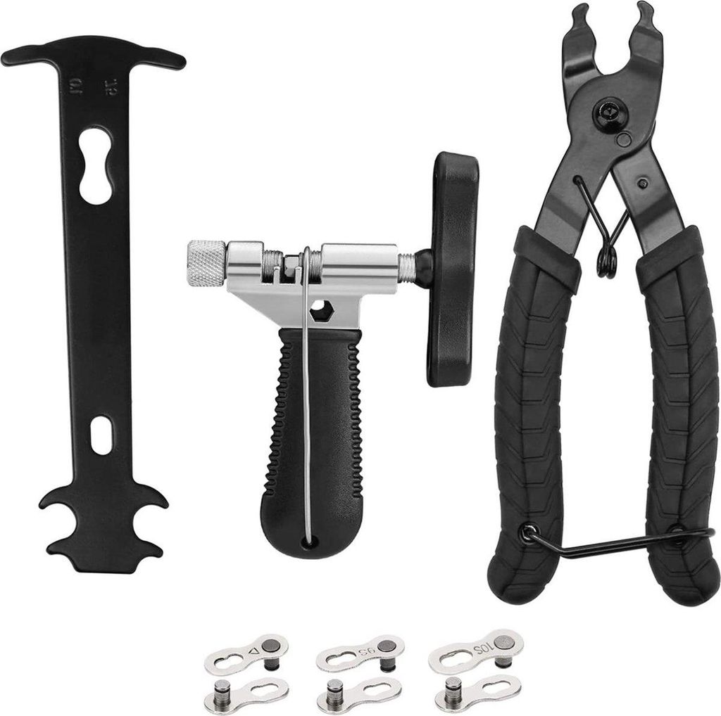 3-in-1-Fahrradketting-Werkzeugset – Fahrradketting-Breker / Checker / Pons Tang – Universelles Fahrrad-Kettenreparaturwerkzeug für Renn-, Moun...