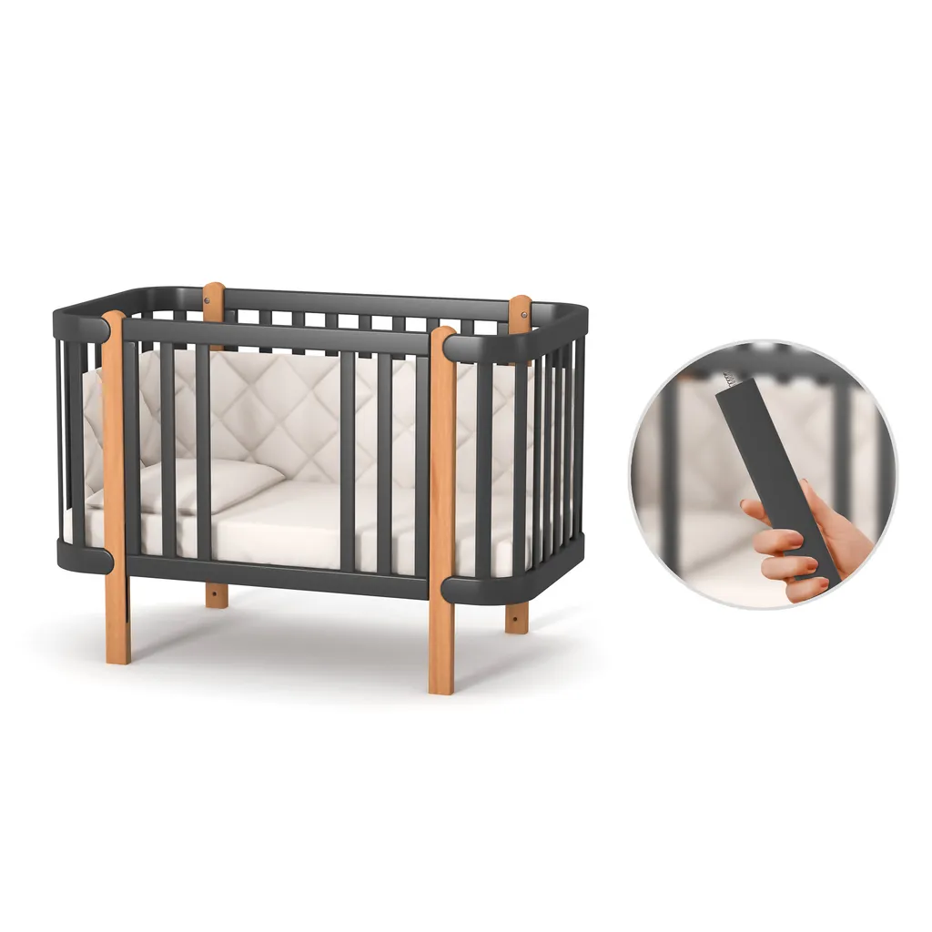 Lit Enfant Design 120x60 cm Veres Monaco Idéal pour Cododo Doux - 4