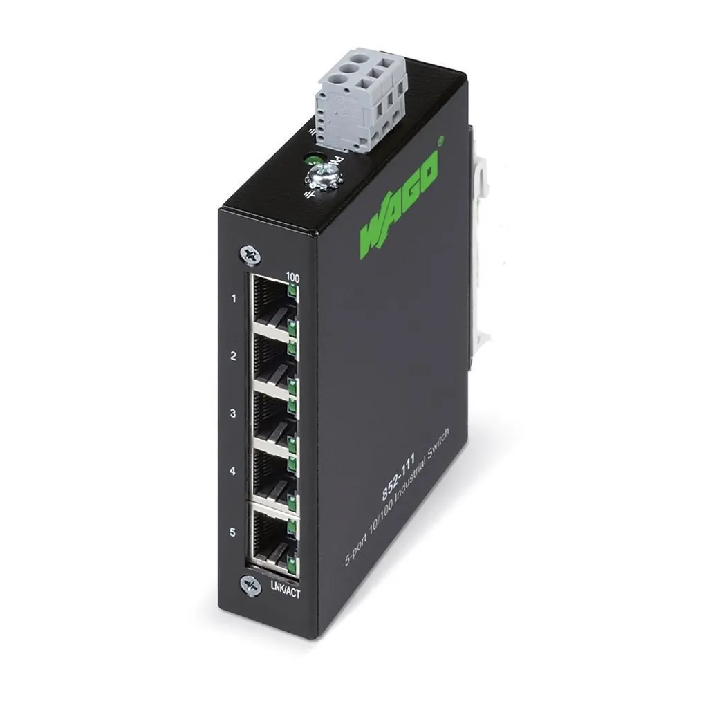 WAGO 852-111 Switch Fast Ethernet Full Duplex Haute Performance IP30