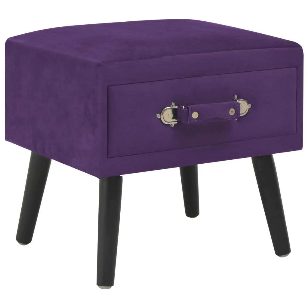 Table de nuit 40x35x40 cm violette pour optimiser votre chambre - 7
