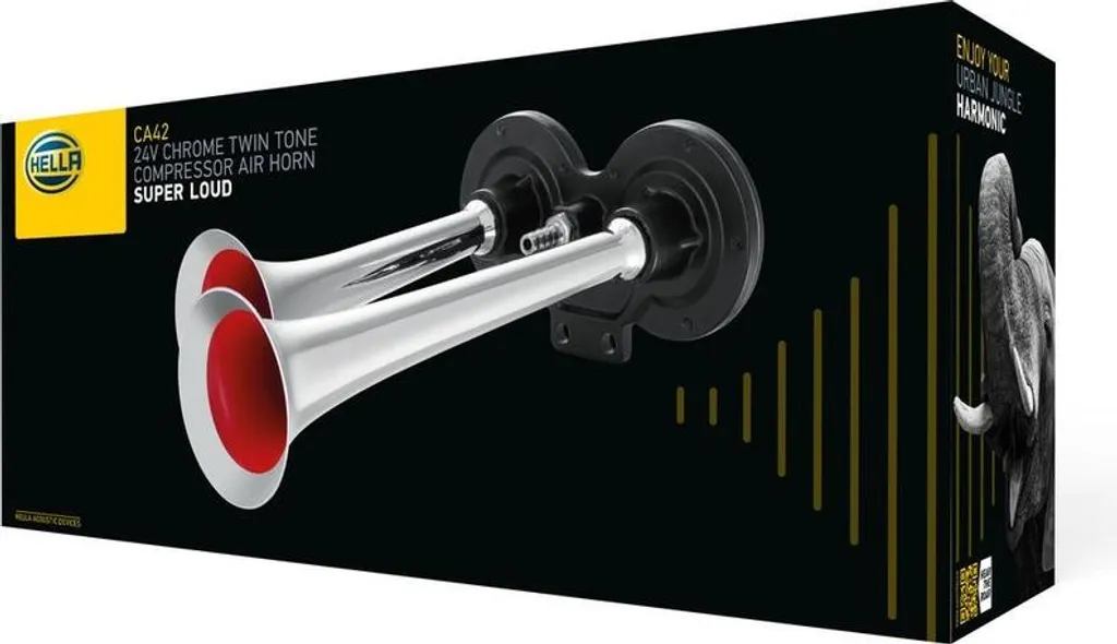 Klaxon HELLA TOP SOUND 24V 125 dBA - Avertisseur sonore universel camion