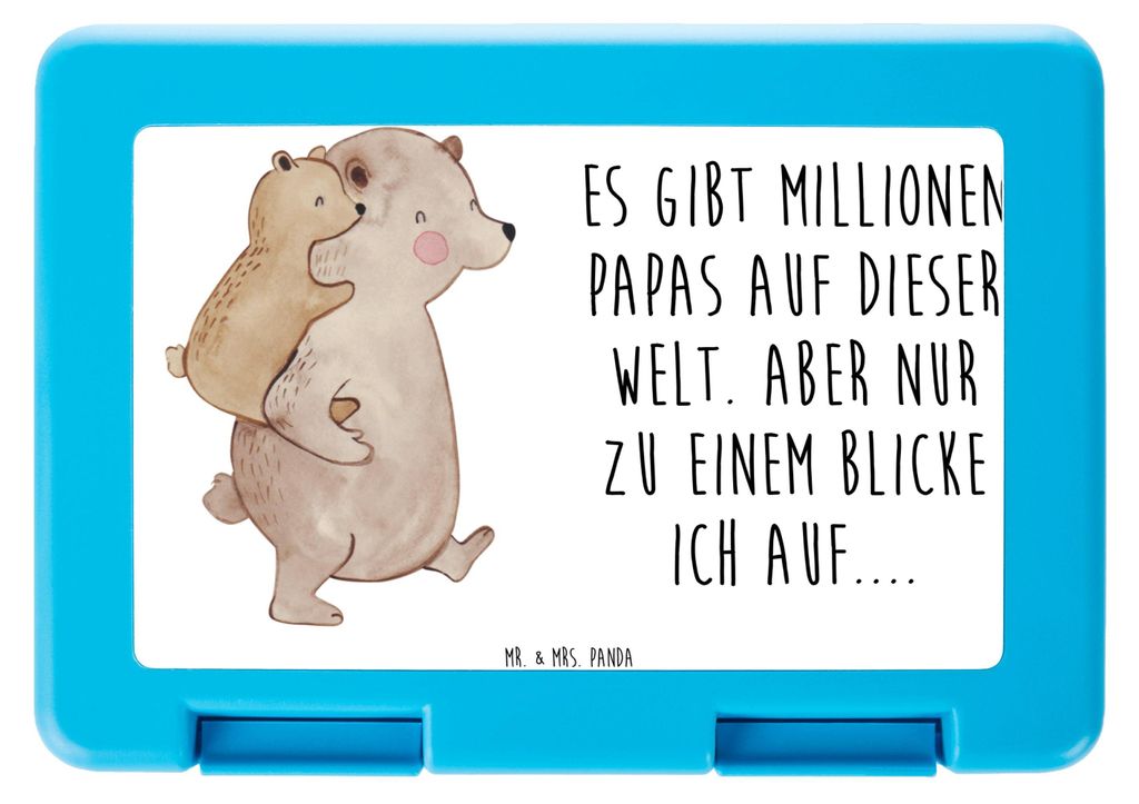 Mr. & Mrs. Panda Bentobox Papa Bär - Weiß - Geschenk, Produktbild 
