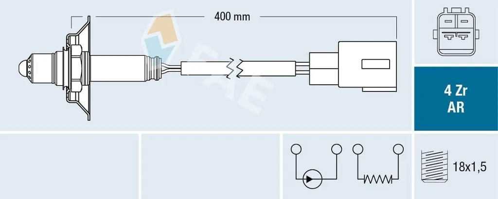 Sonde lambda FAE 75650 pour TOYOTA Yaris (P13) - Capteur d'oxygène