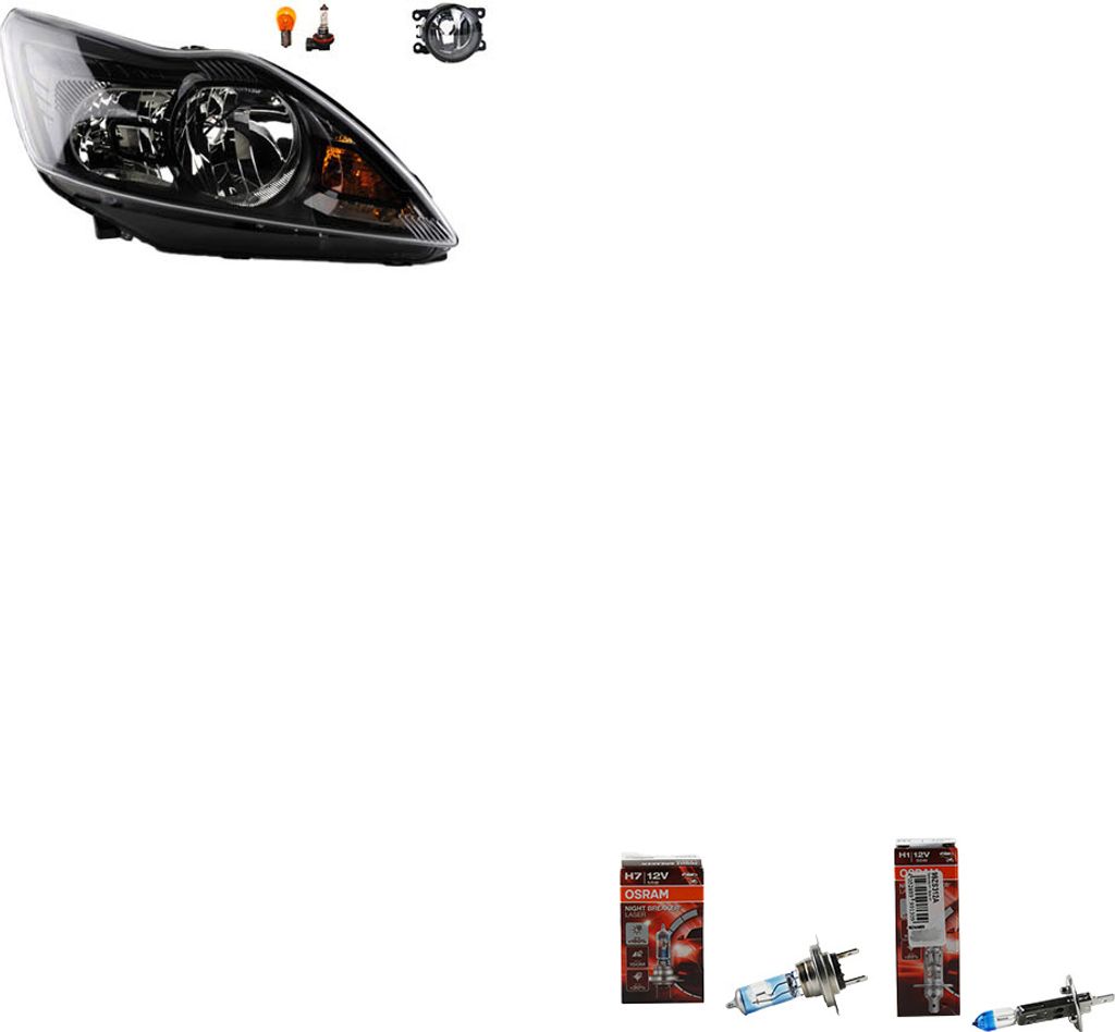 Johns, Scheinwerfer + Osram Night Breaker Laser passend für Ford Focus 05 02/08-01/11 R 1679651 1568267 1734676 1744974 1754444 8M5113100CB 8M5113...
