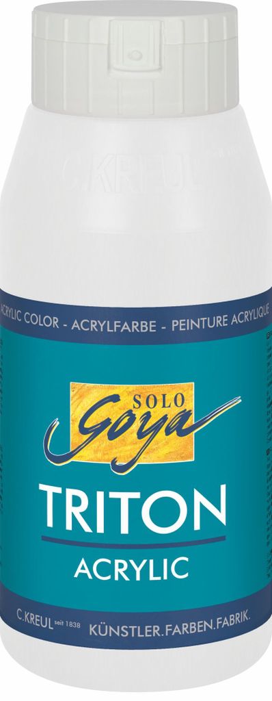 A white bottle of KREUL SOLO Goya TRITON acrylic paint.
