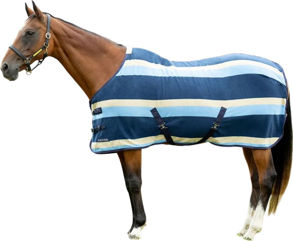 Hy - "StormX Empra Newmarket" Standard Fleece-Pferdedecke BZ6538 (198cm) (Marine/Blau/Beige)
