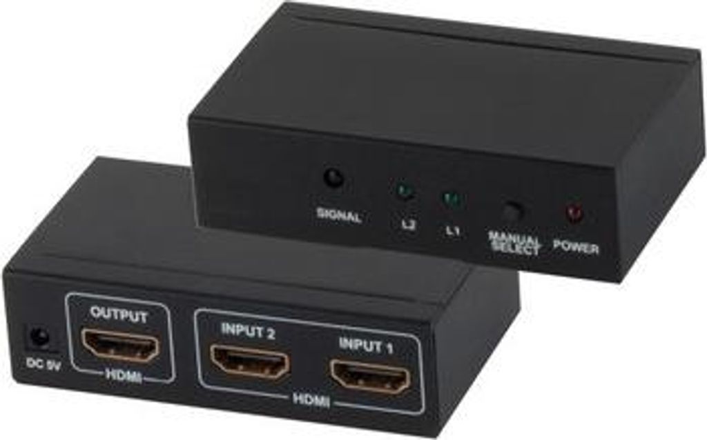 HDMI Switch, 2x IN 1x OUT, 4K2K, 3D, VER1.4
