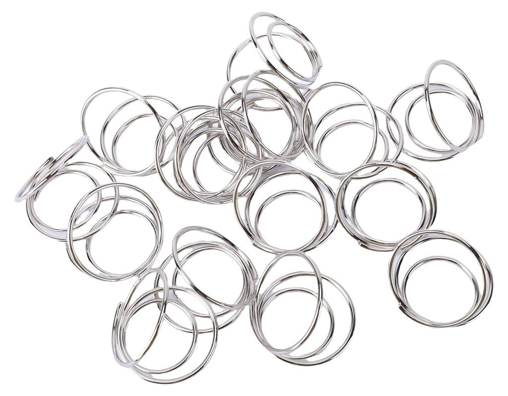 50 Stück Tischkartenhalter, rund, Mini-Tischnummern- und Namensschildständer, Metall-Fotoklammer für Hochzeiten, silber
