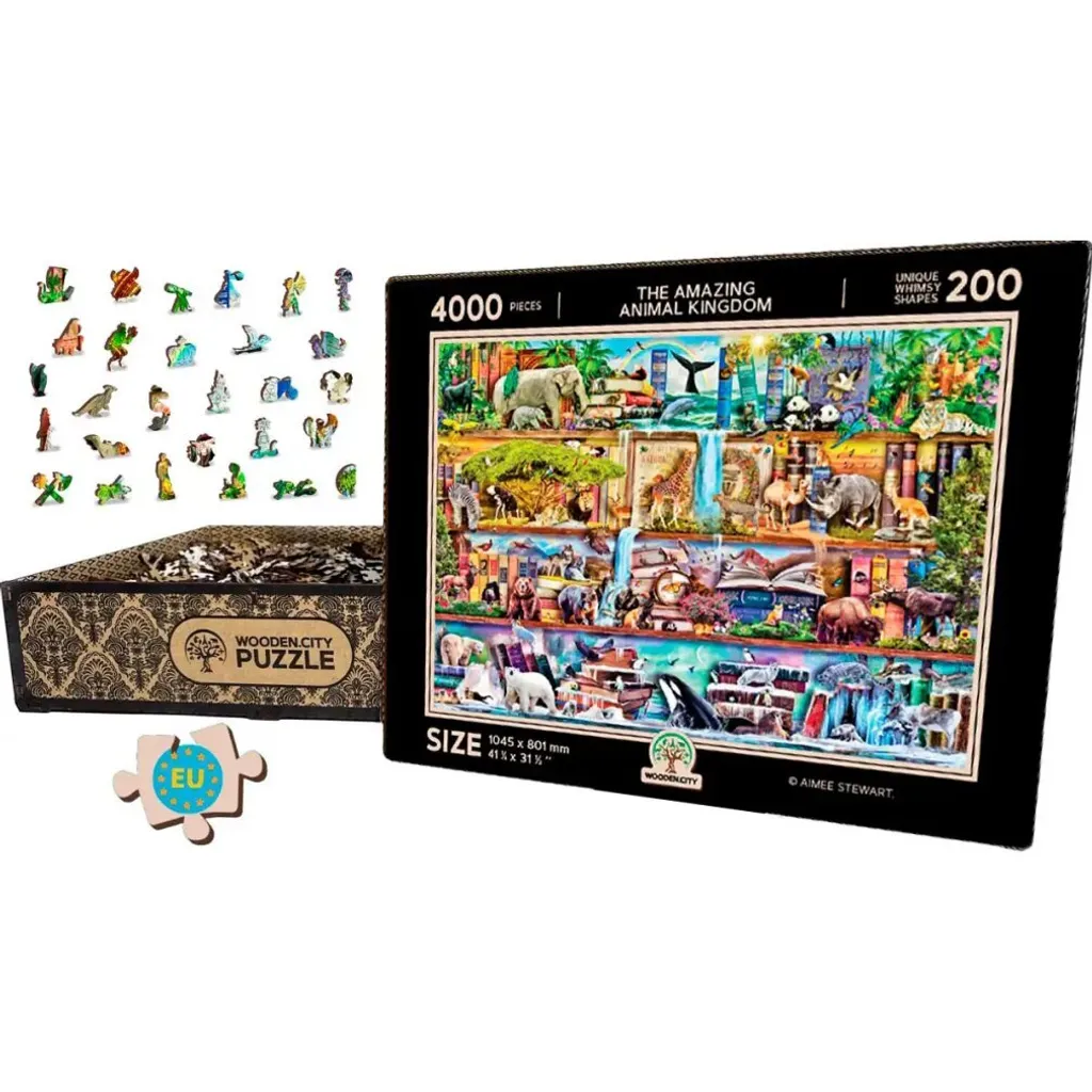 Puzzle adulte en bois 4000 pièces grande taille animaux sauvages XXL