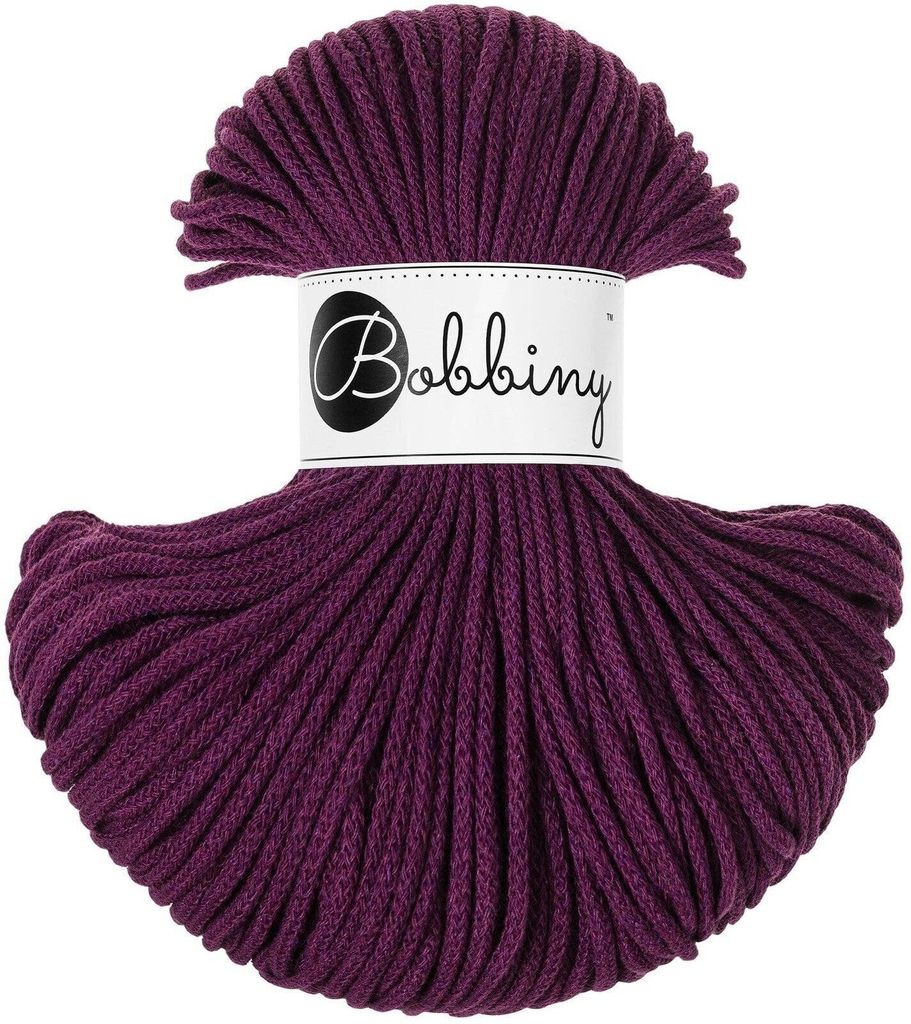 Bobbiny Junior 3 mm 100 m Aubergine Schnur Produktbild 