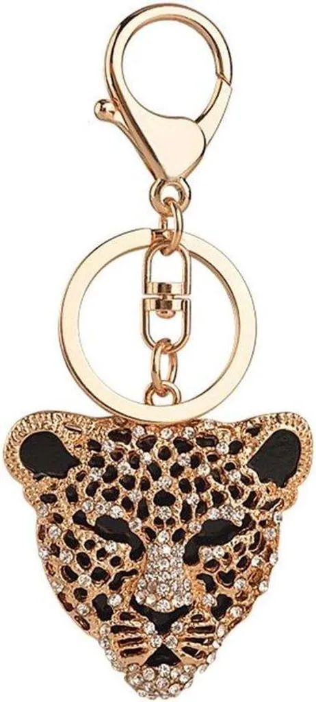 Bijou de sac léopard doré et porte-clés de luxe pour femme raffinée 2024