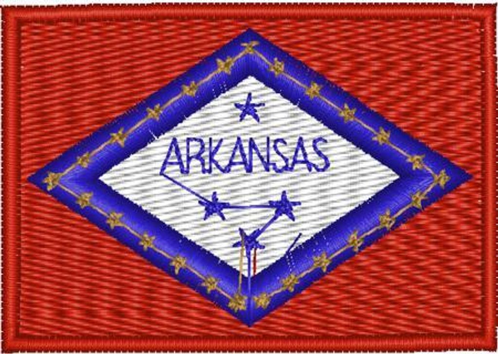 AUFNÄHER - USA - Arkansas - 05534 - Gr. ca. 8 x 5 cm - Patches Stick Applikation