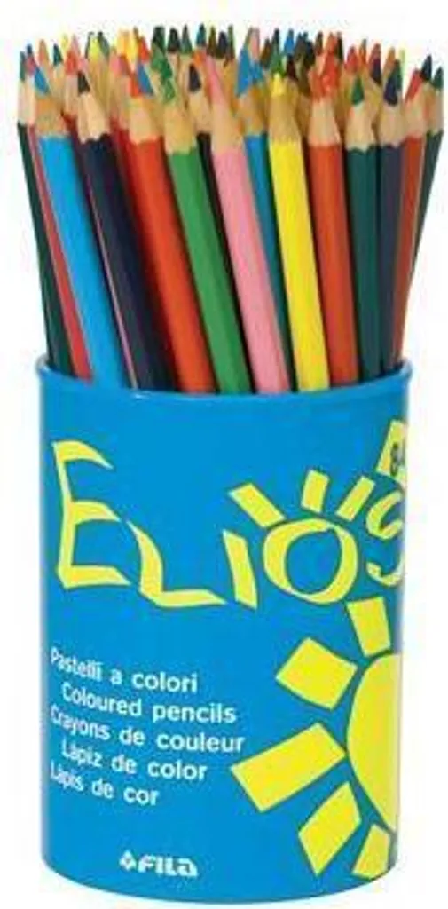 Giotto Elios Crayons de Couleur Hexagonaux en Boîte Métal de 12 Unités