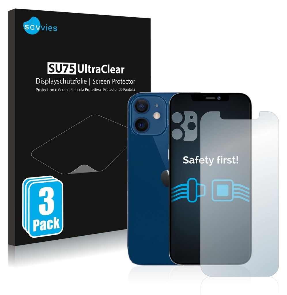 6x Für Apple iPhone 12 (Display+Kamera) Schutzfolie Savvies Produktbild 
