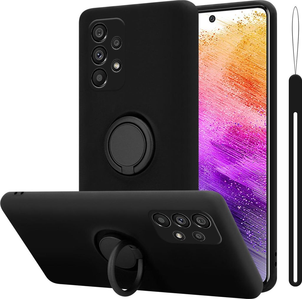 Cadorabo Hülle für Samsung Galaxy A73 5G Schutz Hülle in Schwarz Handyhülle TPU Etui Case Cover