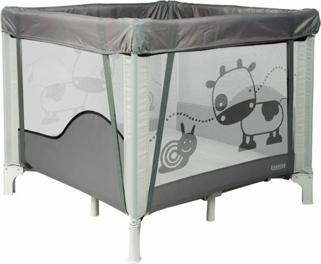 Lit parc bébé pliable 90x90 cm double niveau avec sac aire de jeux - 4