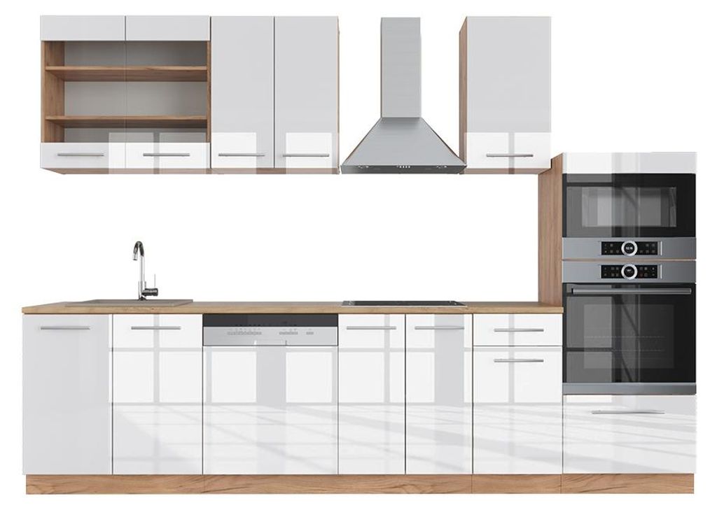 Cucina componibile Vicco Fame-Line Bianco lucido/oro power Immagine del prodotto 