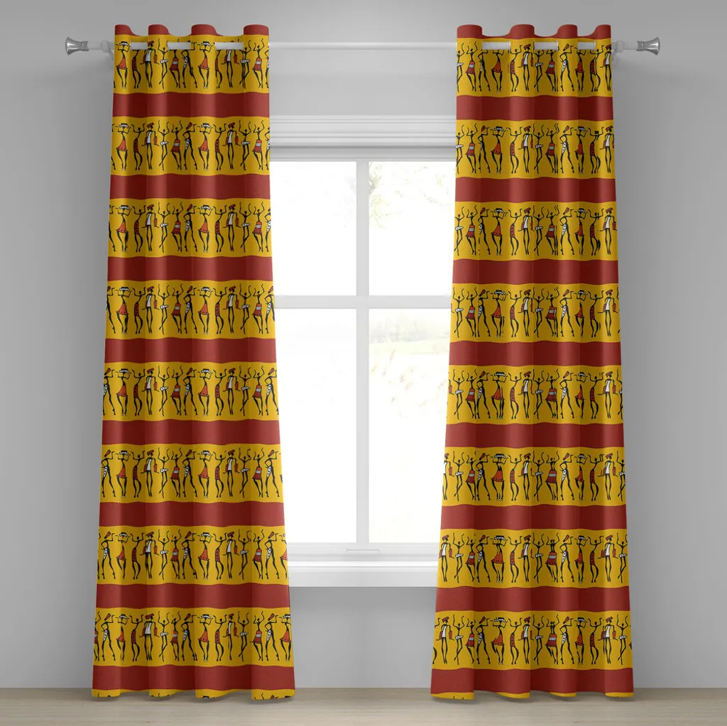 Tenda Africana ABAKUHAUS 280x175 cm - Arancio e Nero per Salotto