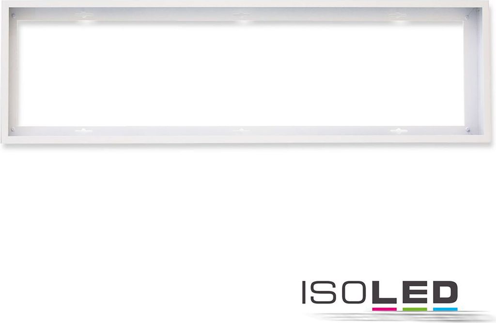 ISOLED Aufbaurahmen weiß RAL 9016, Höhe 5cm, für LED Panels 300x1200, vormontiert zur Schnellmontage