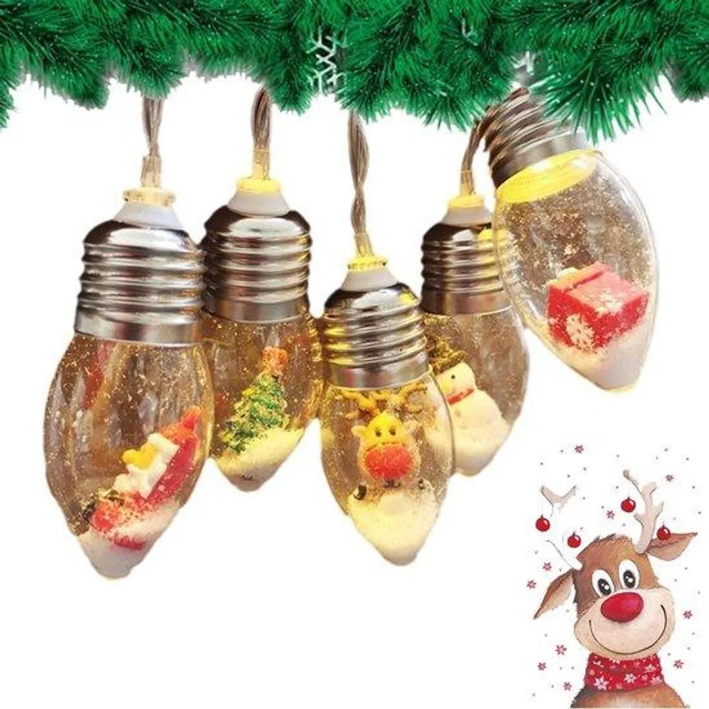 Guirlande lumineuse LED vintage Noël 2m 10 ampoules bleues intérieur