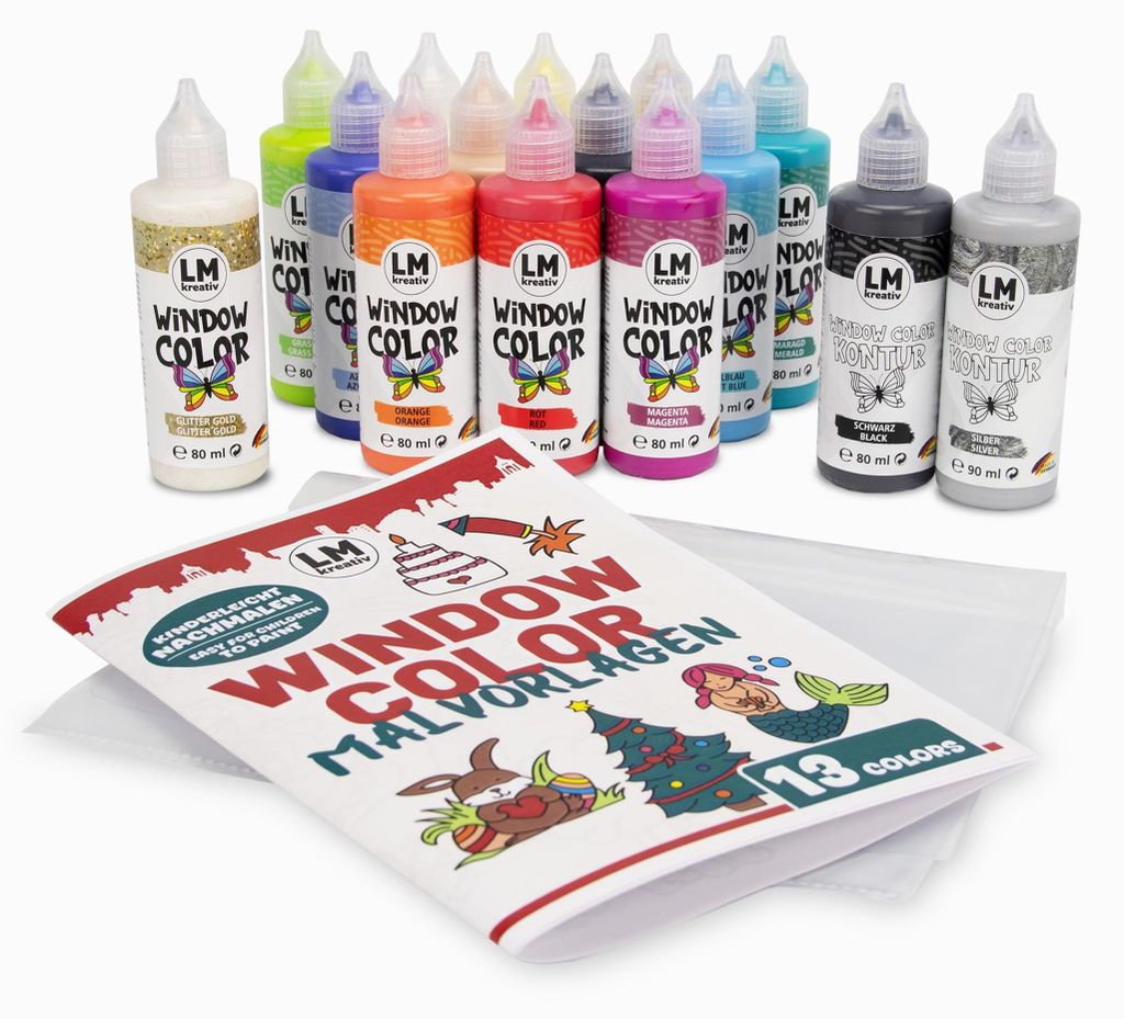 LM-Kreativ Window Color Set 4 Jahreszeiten – 15 Farben – Produktbild 
