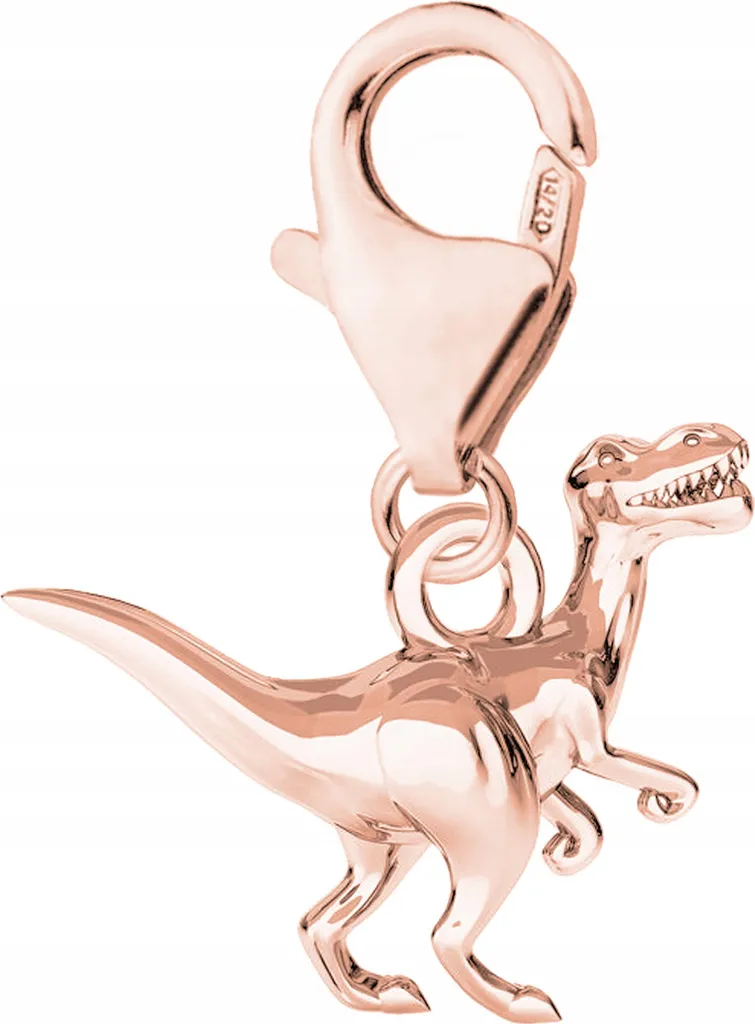 Ciondolo Dinosauro Oro e Argento 925 - Gioiello Dino Dragon Artigianale