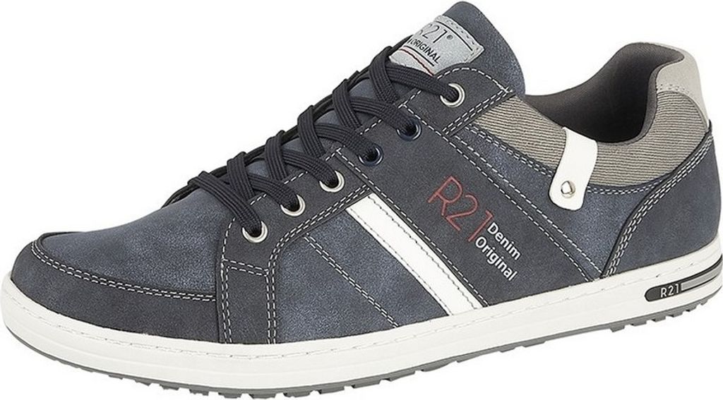 Route 21 Herren Denim Original Freizeit-Sneaker DF1747 (44 EU) (Marineblau)