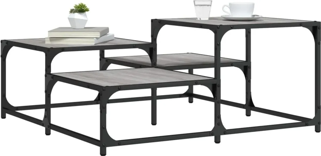 Tavolino da Caffè Moderno Grigio Sonoma 87,5cm - Estetica e Funzione - 2