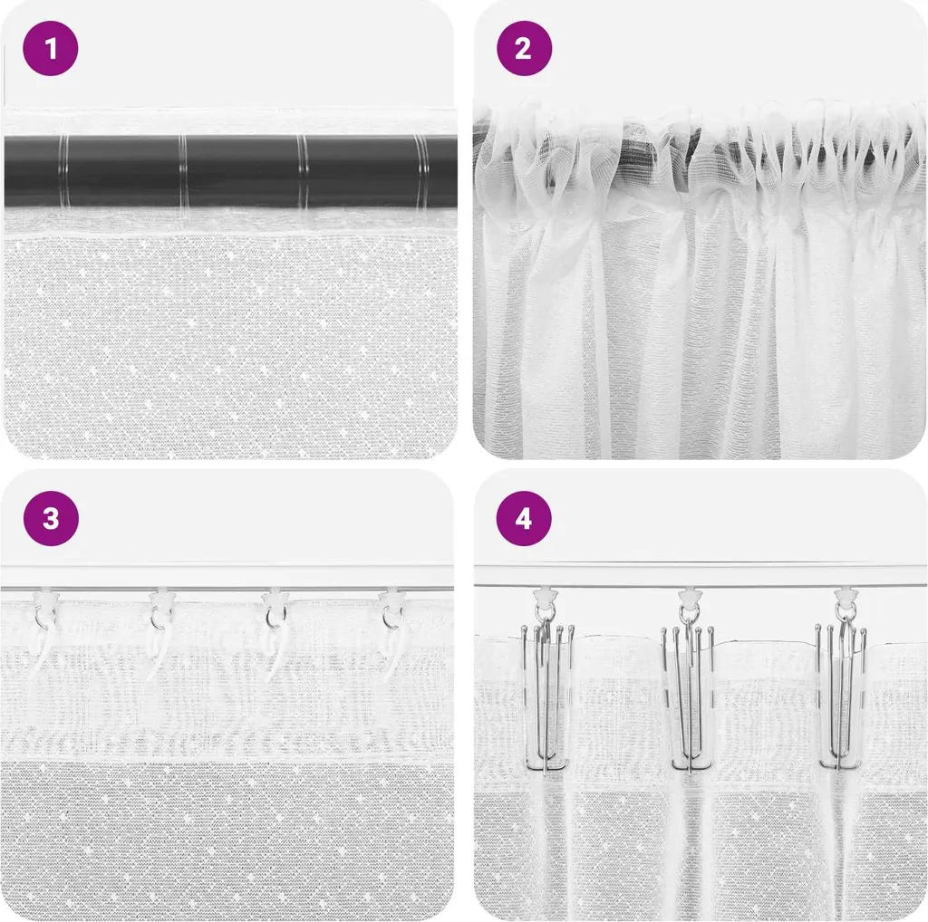 Tenda in Pizzo Bianco 200x1200 cm - Eleganza Vintage per Grandi Vetrate - 6