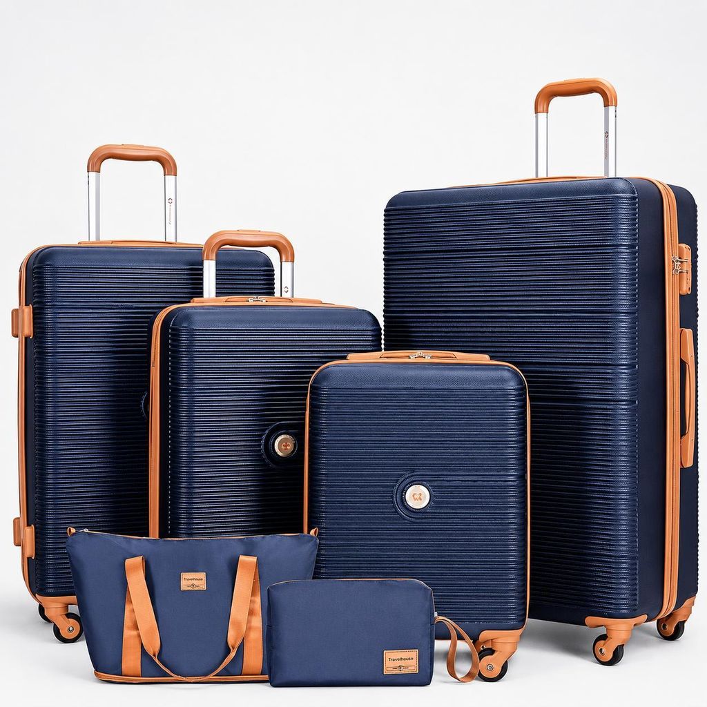 Travelhouse Gepäck-Set Bari, 6-teilig, 4 Koffer mit Rollen, Produktbild 