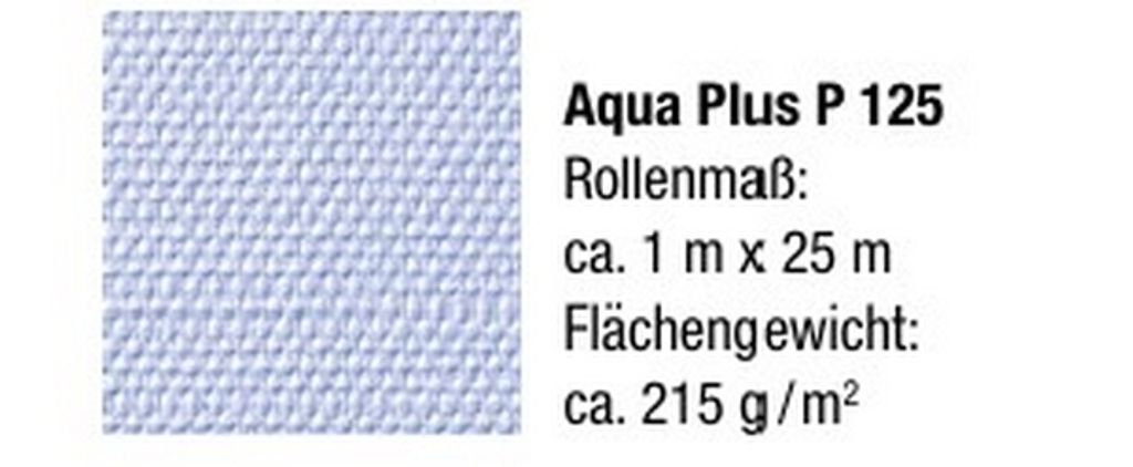 Herbotex Aqua Plus Glasfasergewebe Tapete 25m 215g/m² P125 vorgrundiert weiß