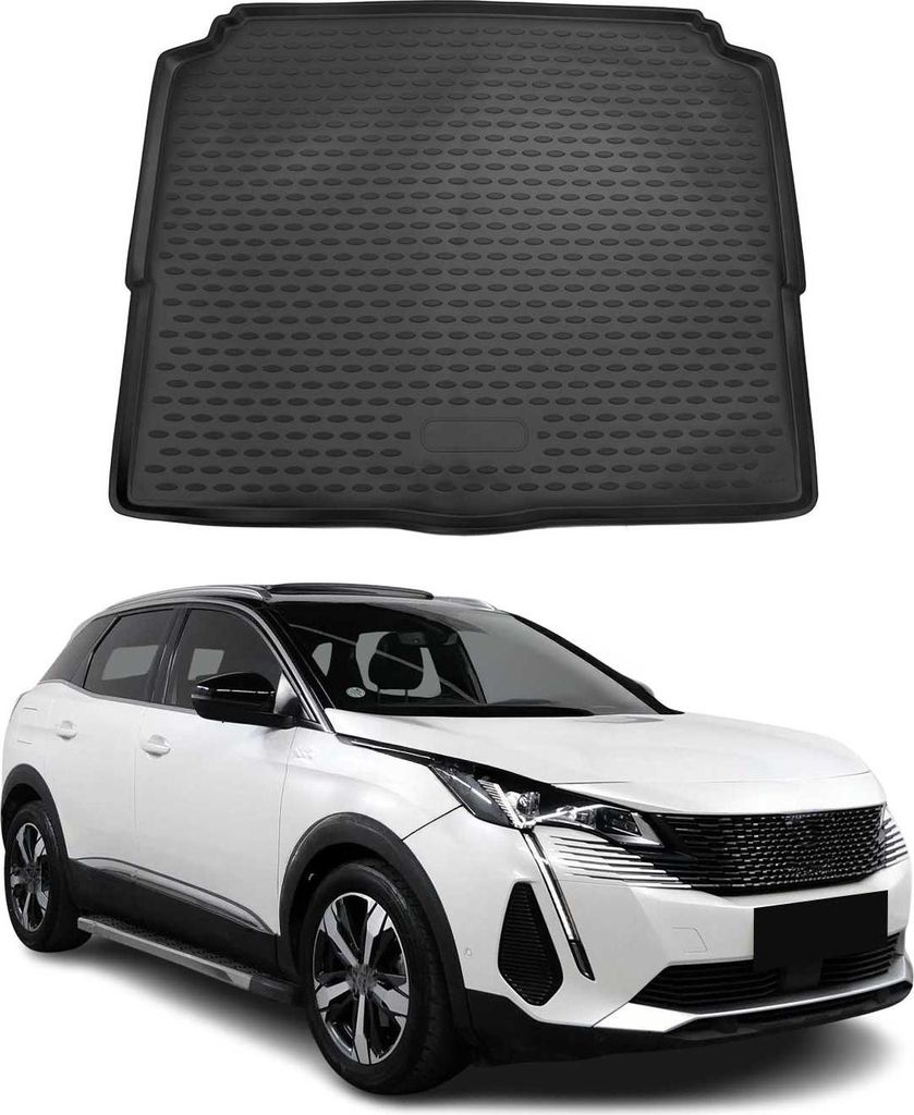Kofferraummatte Kofferraumwanne für Peugeot 3008 2016-2024 Unten Gummi TPE