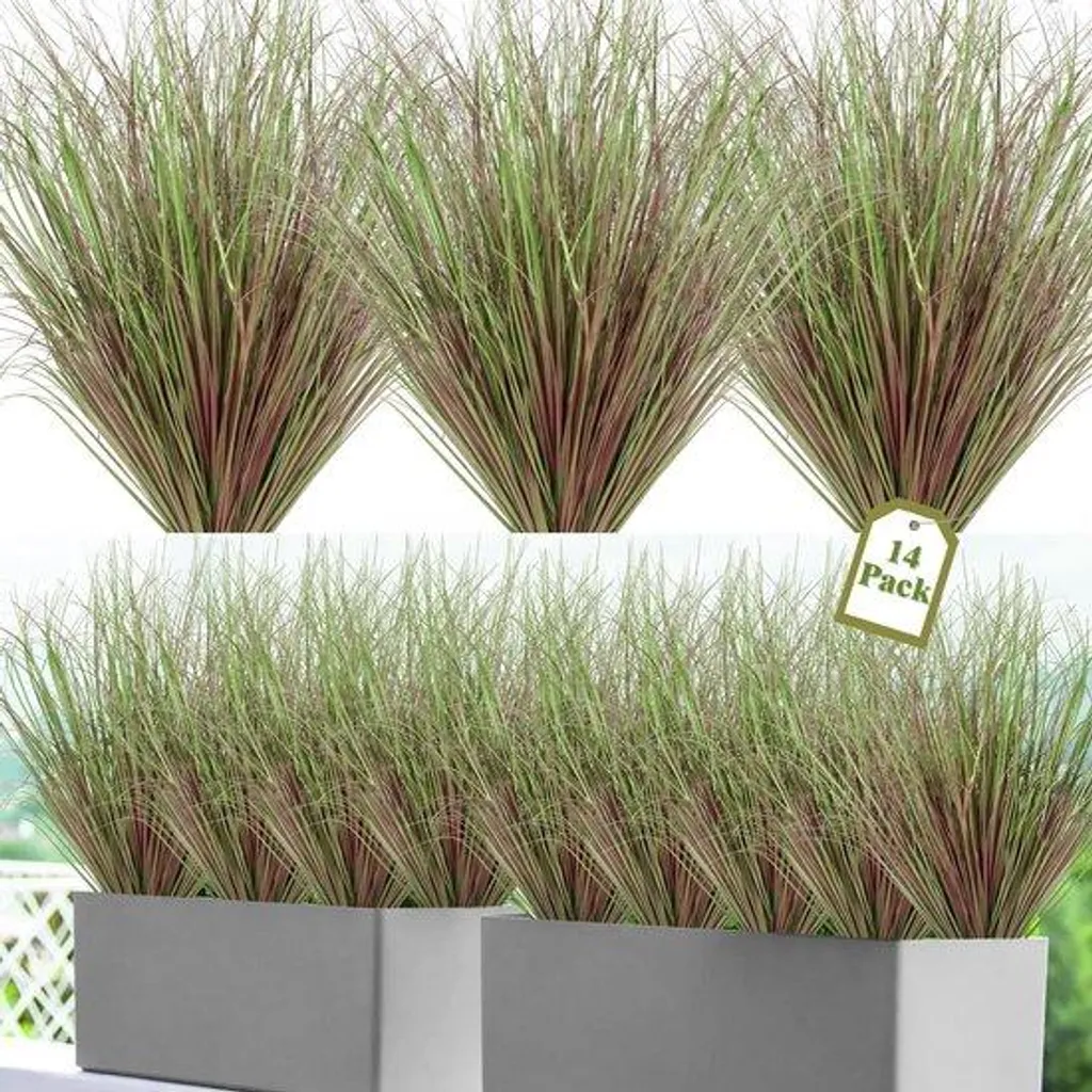 Lot de 2 Arbres en Gazon Synthétique 51 cm Artificiels pour Balcon