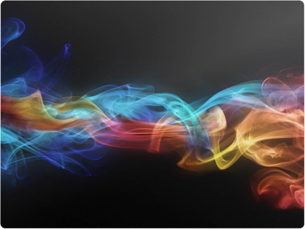 Bunte Rauchwellen – Bodenschutzmatte – Rutschfest – Schutzmatte für Büro – Vinylmatte – Stuhlunterlage – 120 x 90 cm