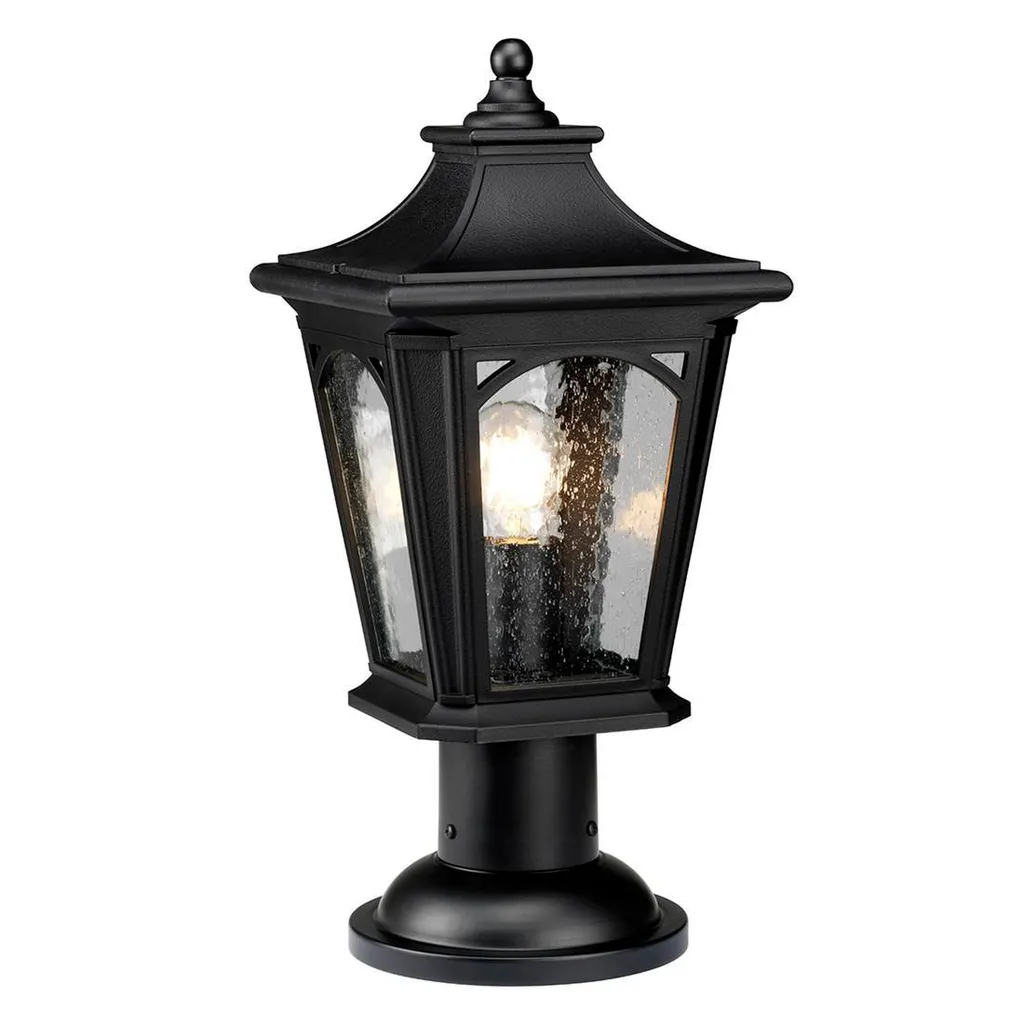 Lampe d'extérieur sur pied Bedford Quoizel Noire E27 60W IP44