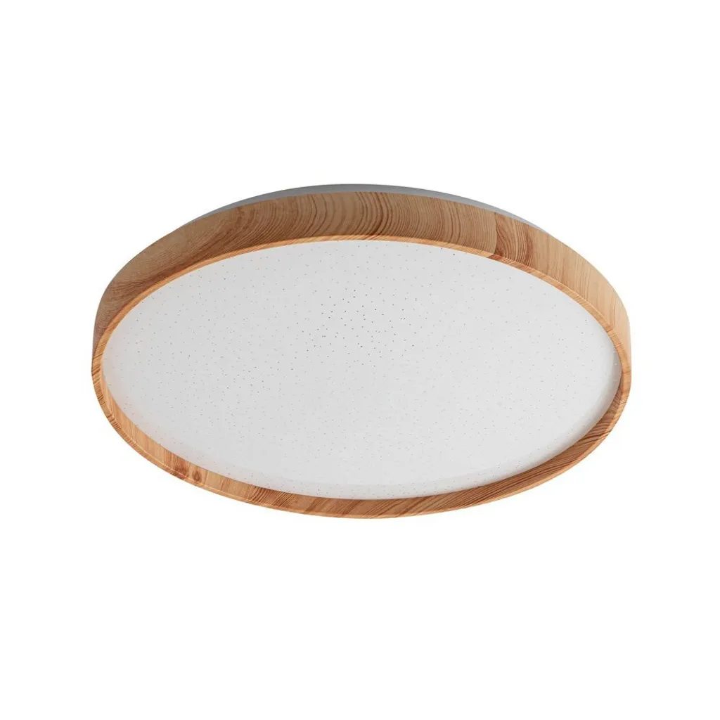 Plafonnier Effet Étoilé LED 24W Bois Scandinave Rabalux LEANA2 38cm