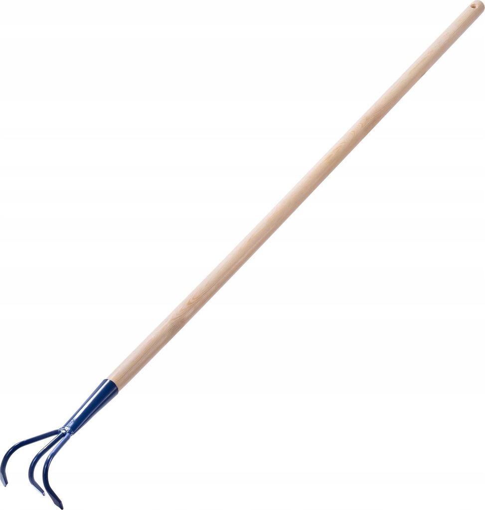Handkultivator - Gartenwerkzeug - 142 cm langer Stiel - Gabelkopf - Edelstahl - Kräftige Zinken