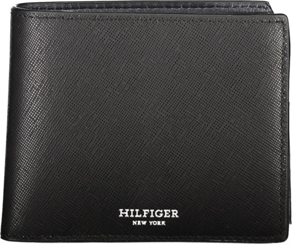 Portefeuille Tommy Hilfiger am0am12196 en Cuir Noir Chic et Compact