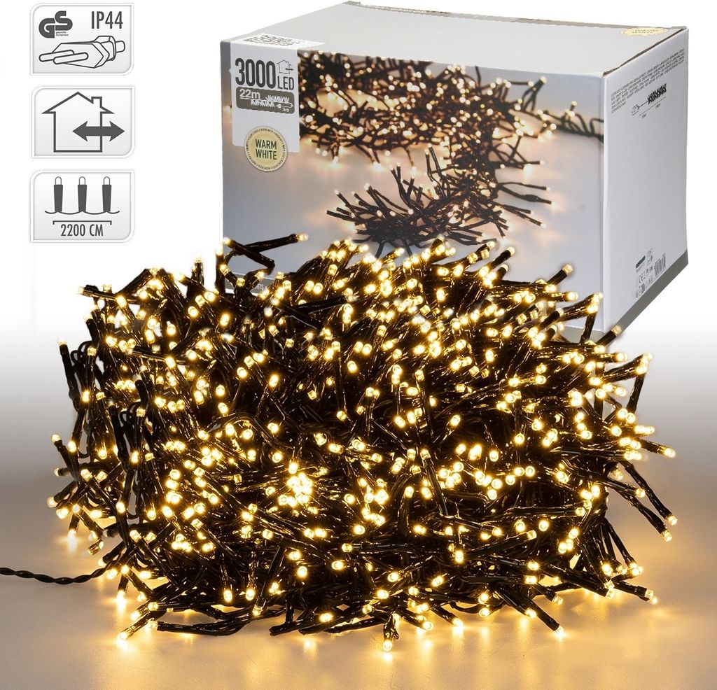 ECD Nemecko LED svetelná reťaz s 3000 LED diódami, teplá Obrázok produktu 
