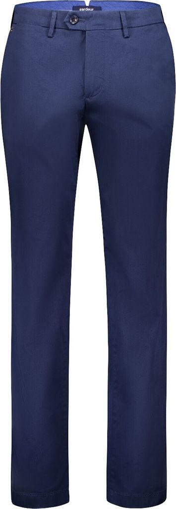 Gardeur Baumwollhose dunkelblau Baumwolle Slim Fit