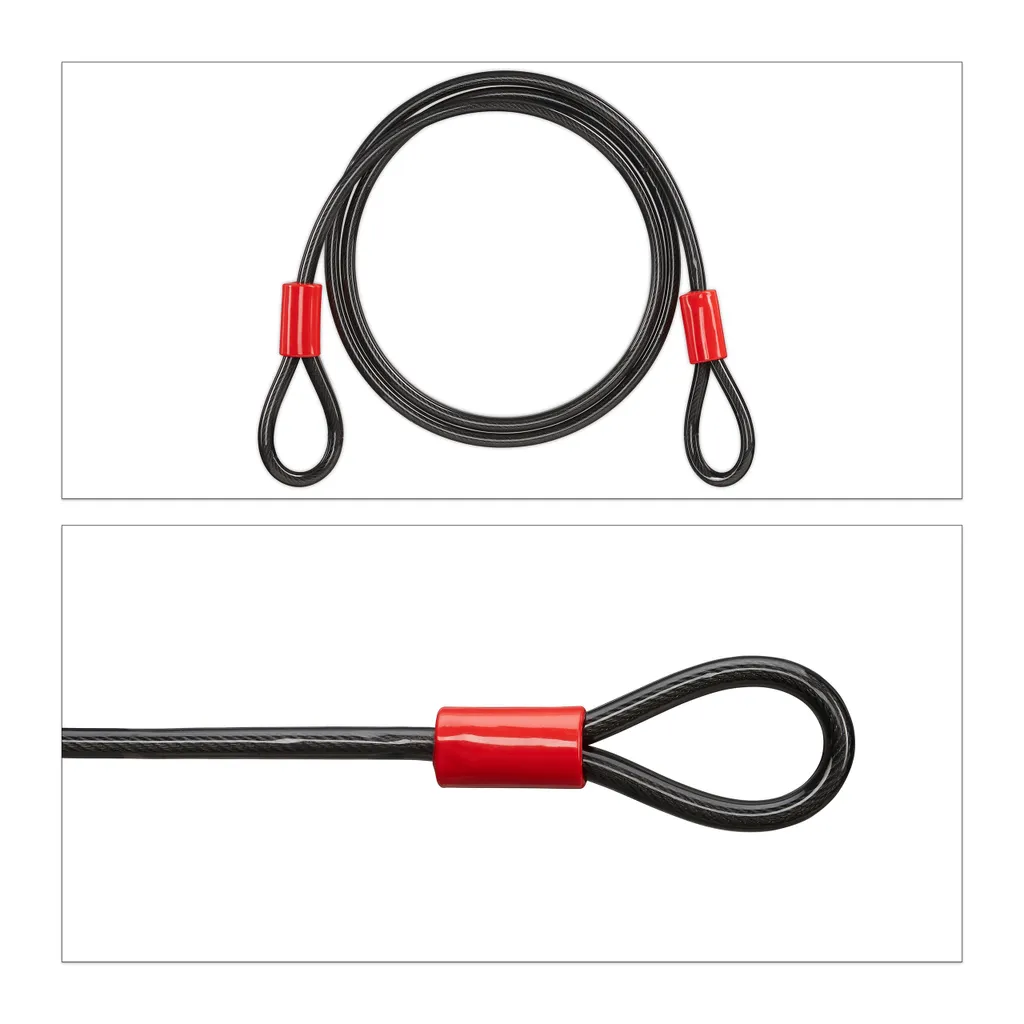Élingue de sécurité 2m câble en acier à boucles Relaxdays x10 - 4
