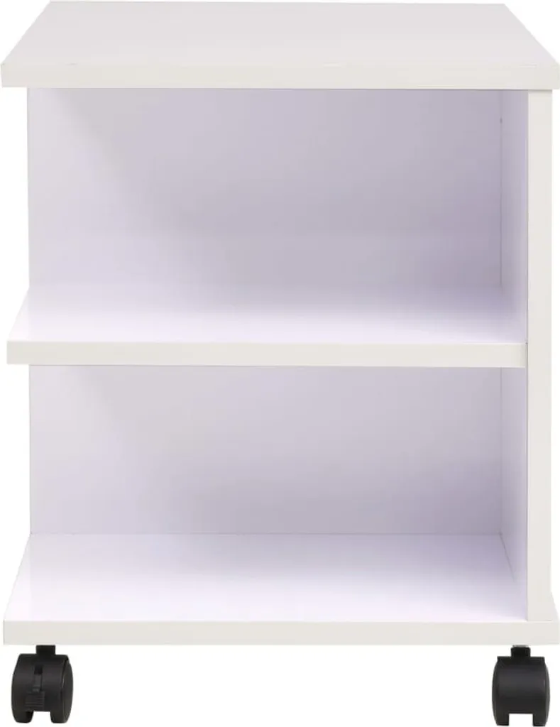 Table d'appoint mobile gain de place - Solution rangement 50x35 Blanc - 3